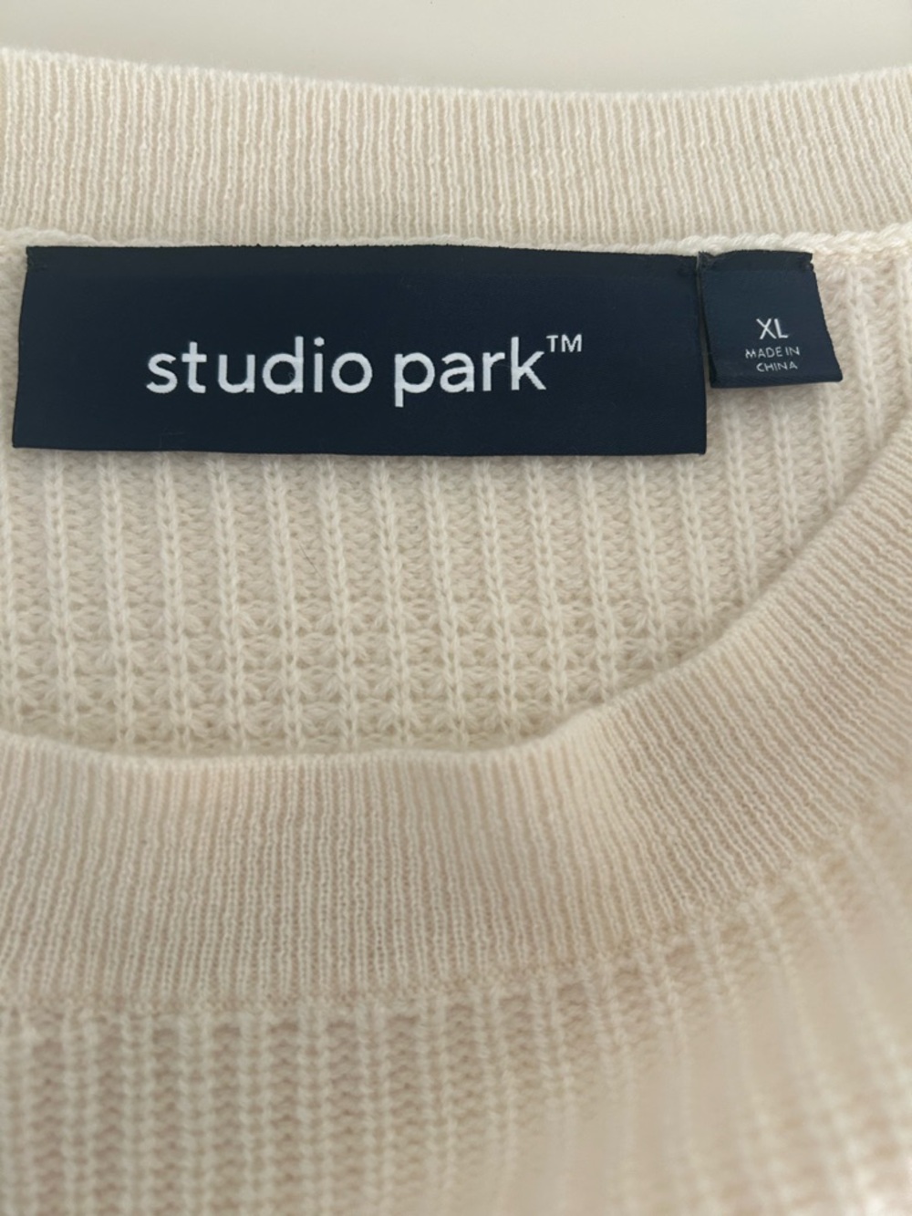 New Studio Park 100% Cashmere Boat Neck Sweater Ivory Cream size X-Large - Picture 4 of 11